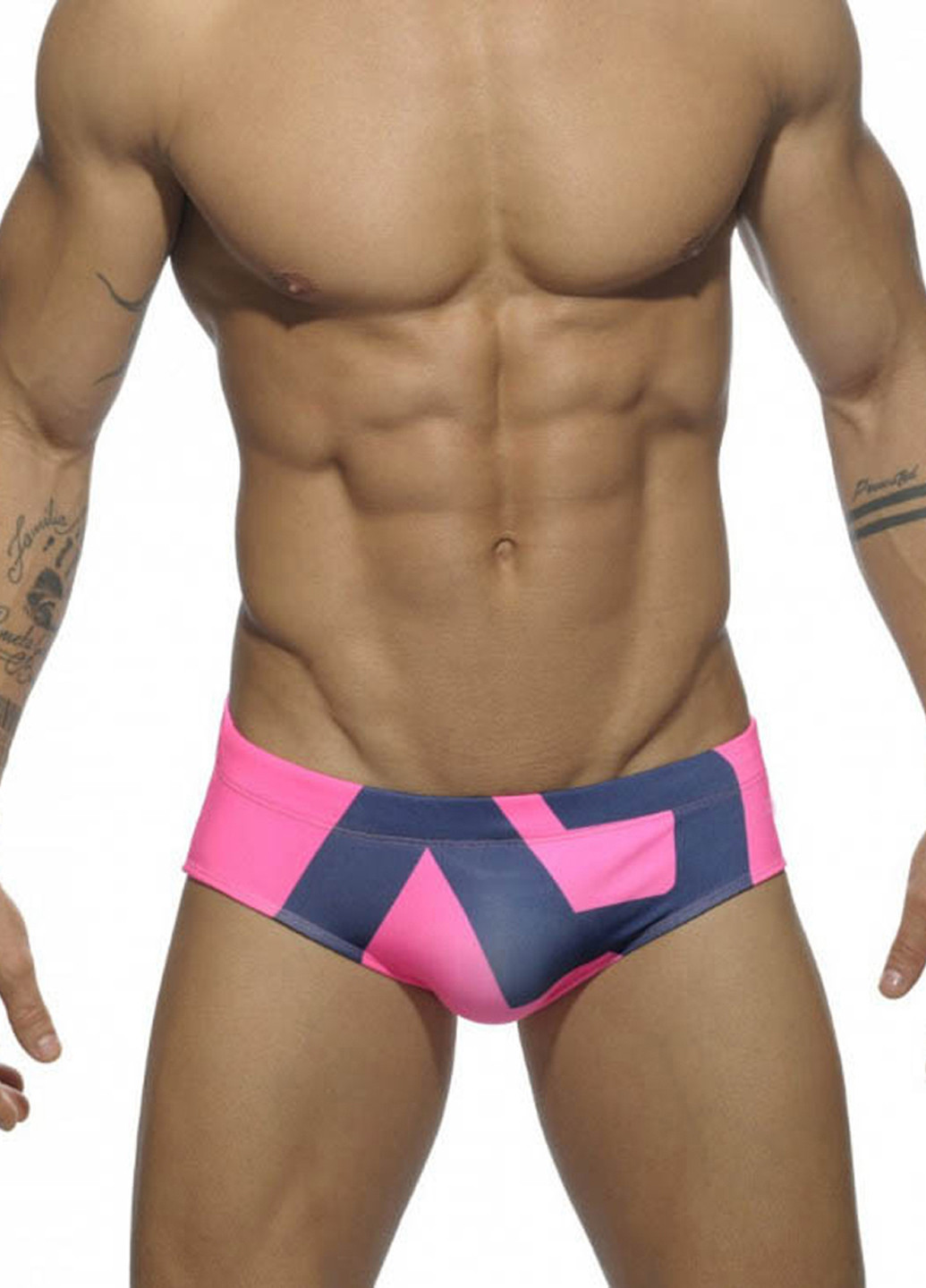 Мужские розовые пляжные мужские плавки брифы Sport Line