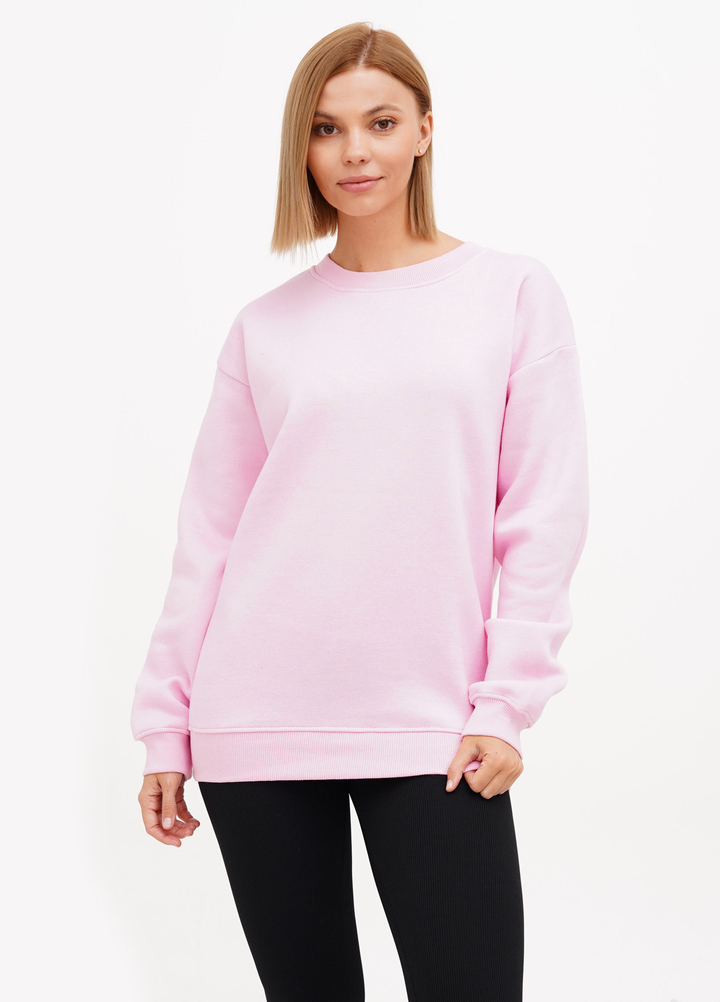 Рожевий світшот PrettyLittleThing однотонний (296036612)