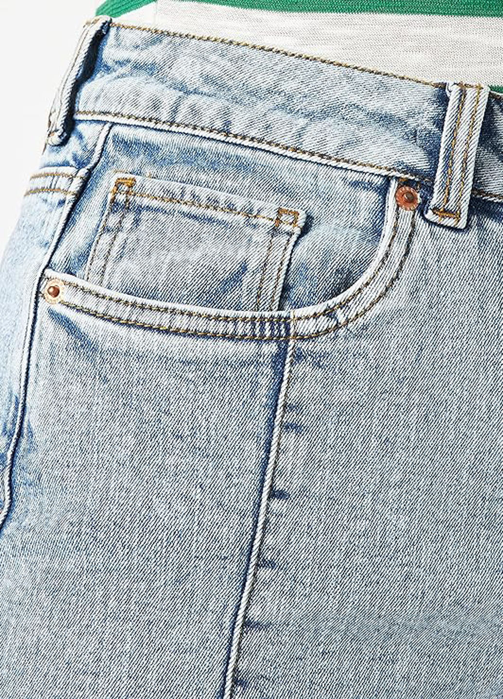 Голубая джинсовая однотонная юбка JJXX