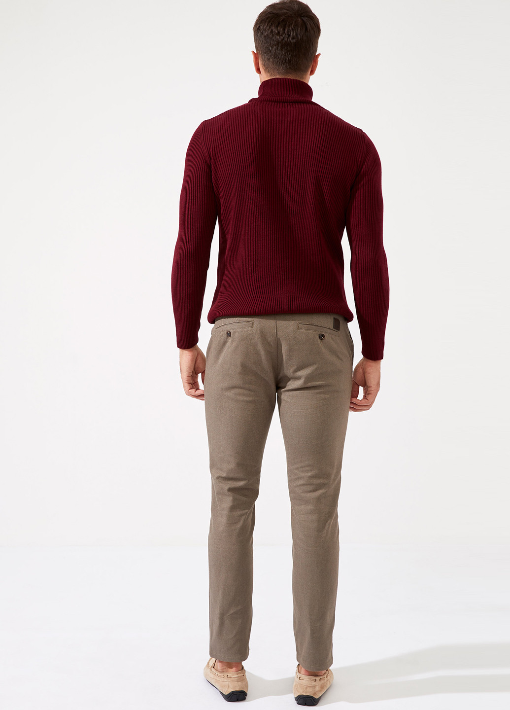 Светло-коричневые классические демисезонные классические брюки DeFacto