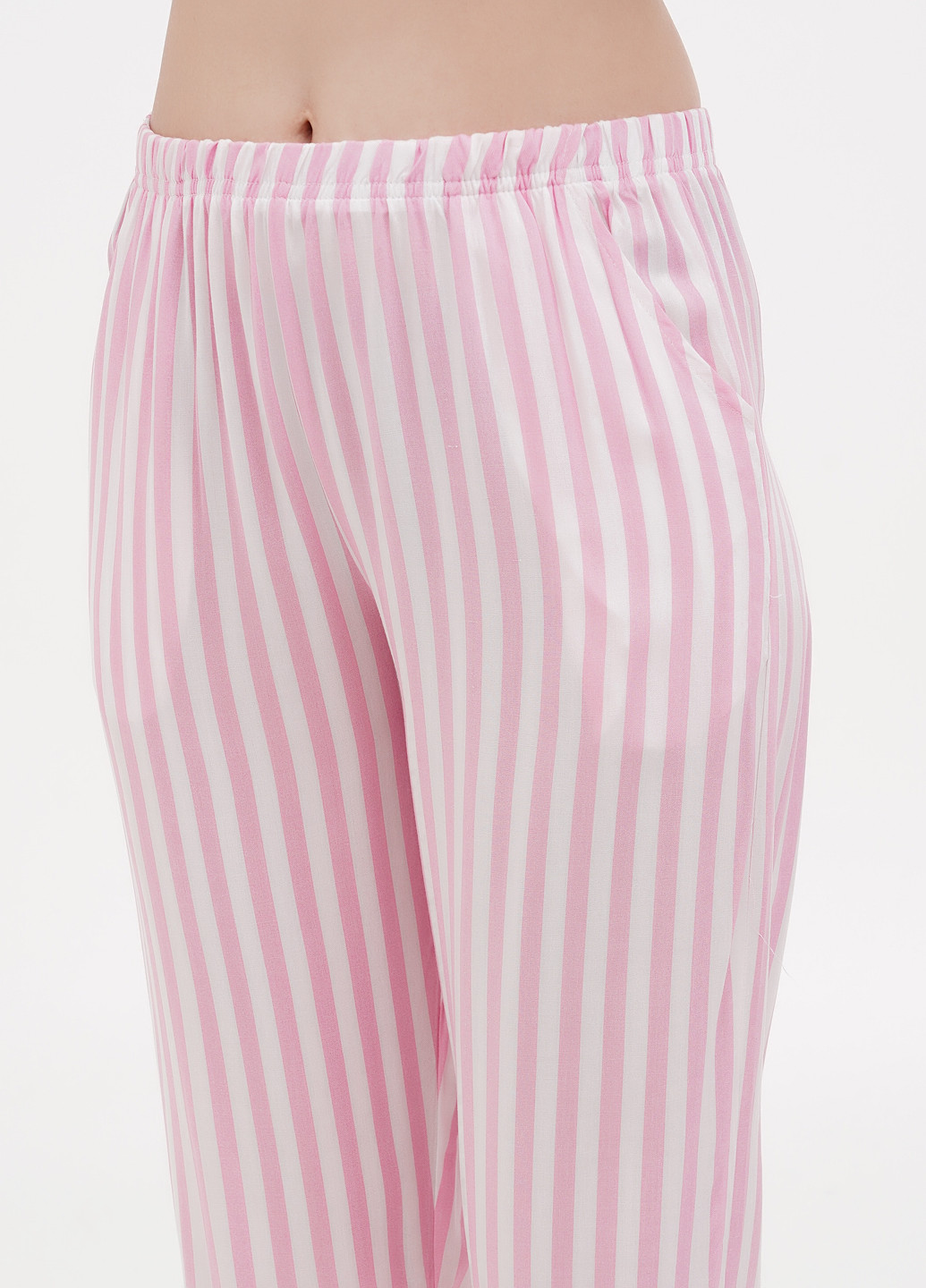 Рожева всесезон піжама (сорочка, штани) реглан + брюки No Brand