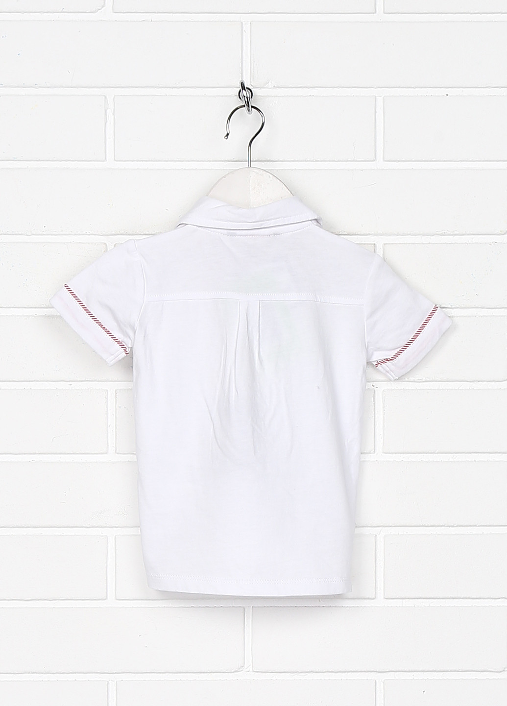 Белая детская футболка-поло для мальчика Heach Junior с логотипом
