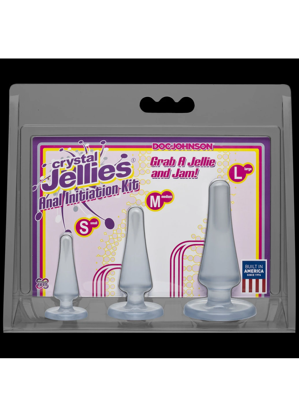 Набір анальних пробок Crystal Jellies Anal - Clear Doc Johnson (252297638)