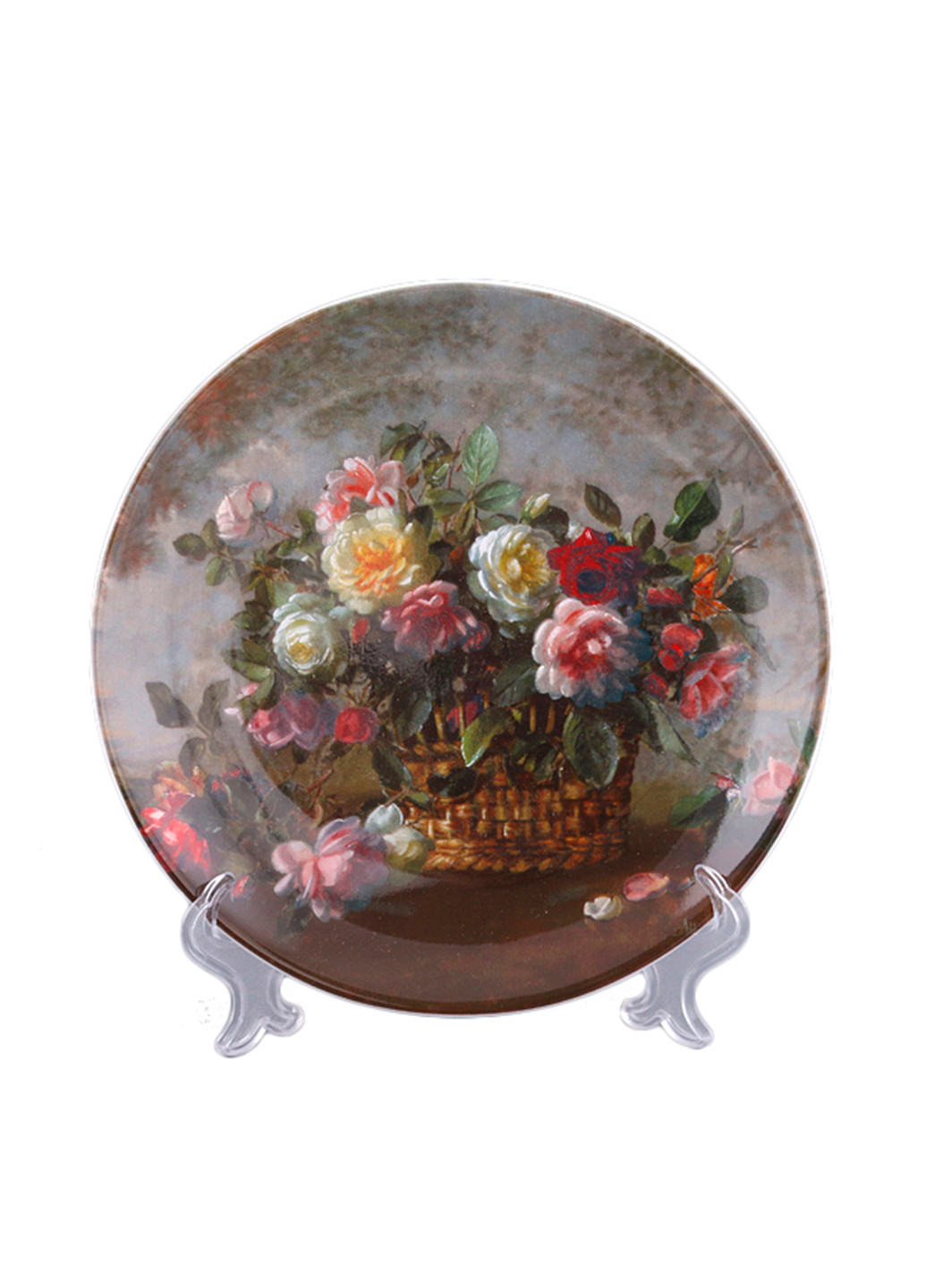 Тарелка декоративная, 19 см Adekor цветочная комбинированная