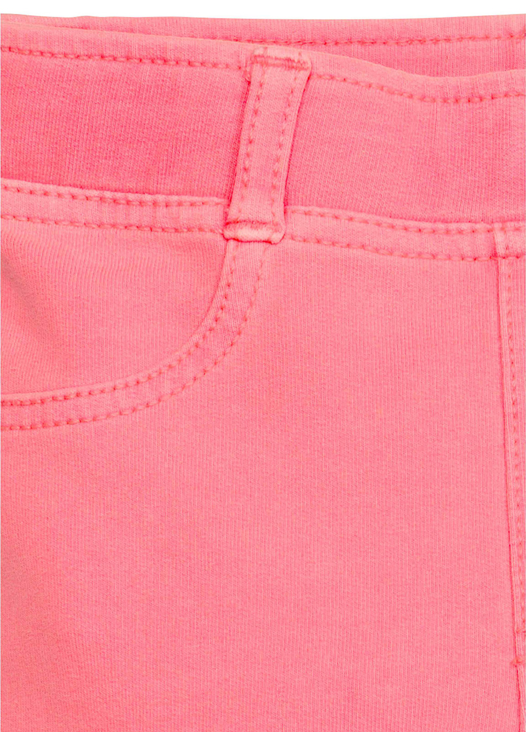 Розовые демисезонные джеггинсы H&M