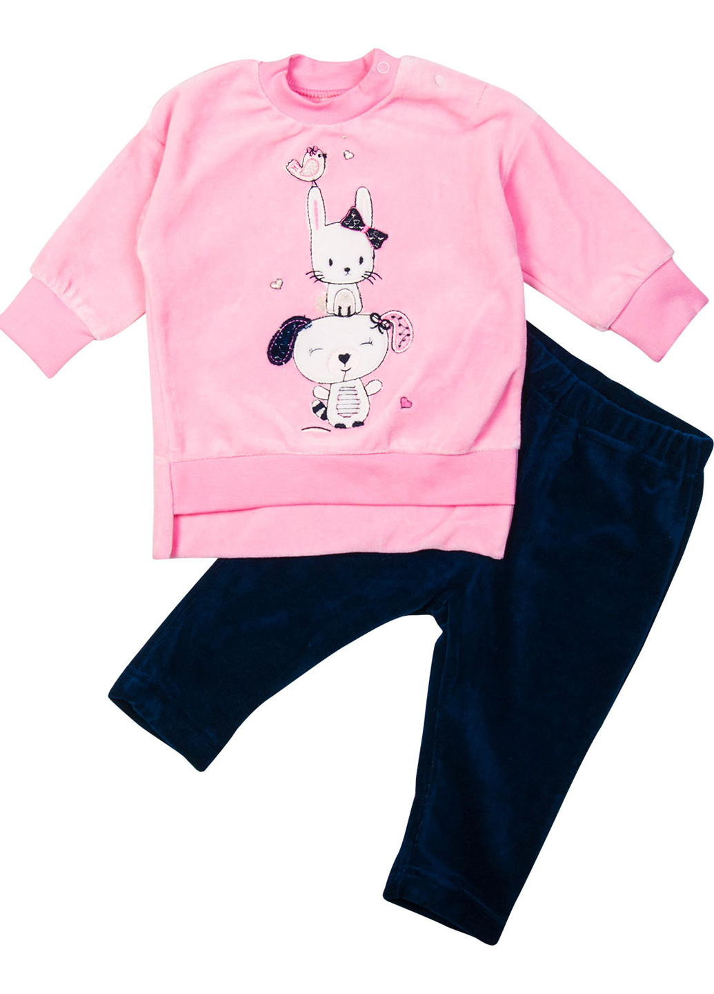 Розовый демисезонный комплект (свитшот, брюки) Ляля