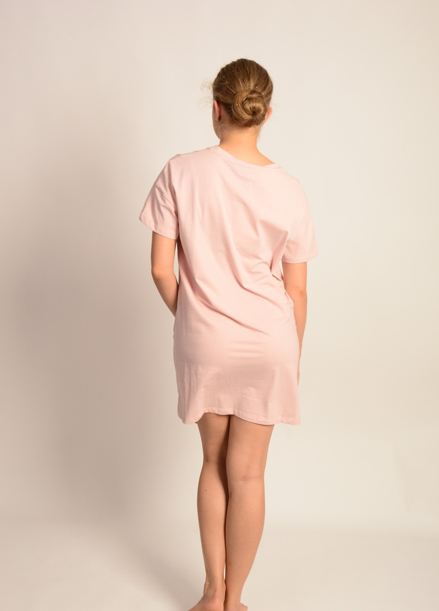 Розовое кэжуал платье платье-футболка Monte Cervino с рисунком