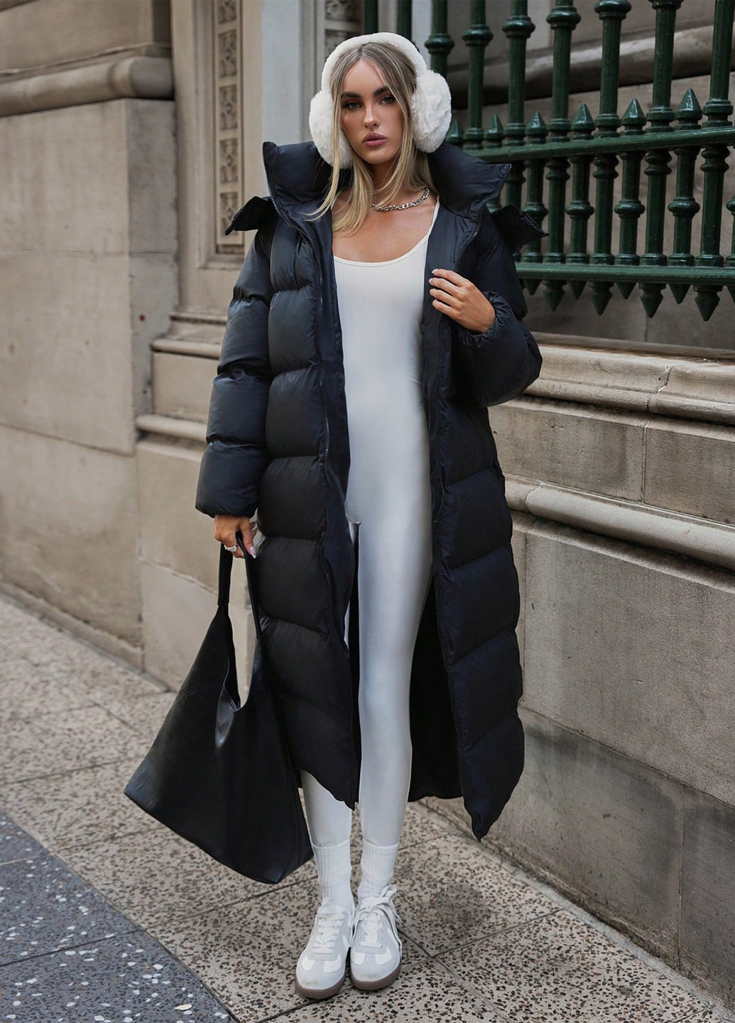 Чорна зимня куртка куртка-пальто SHEIN