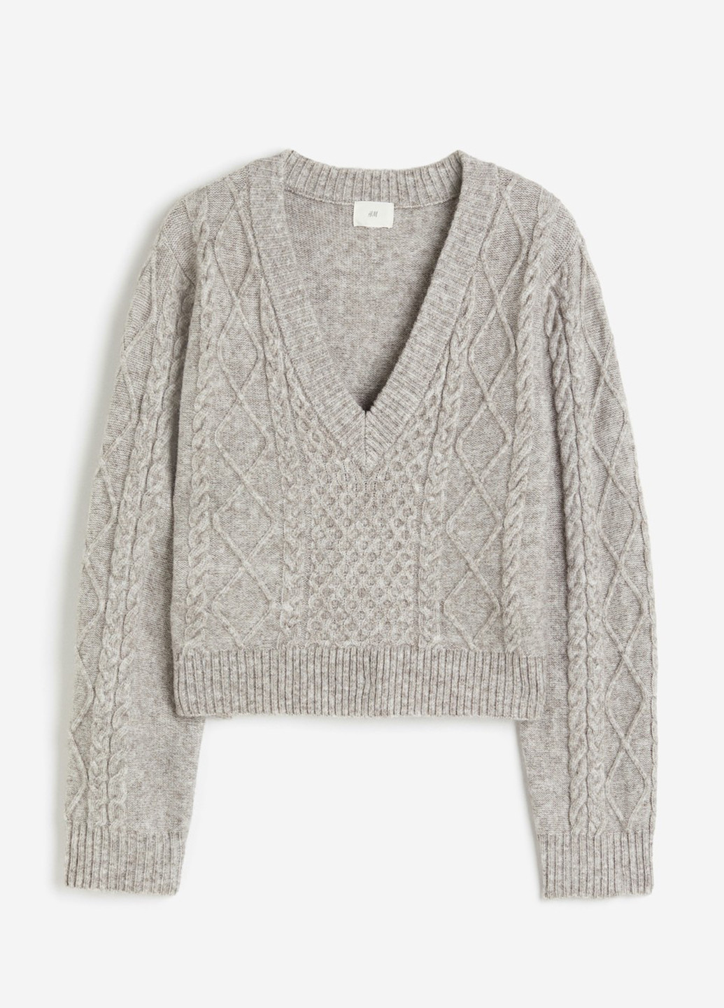 Светло-серый демисезонный пуловер пуловер H&M