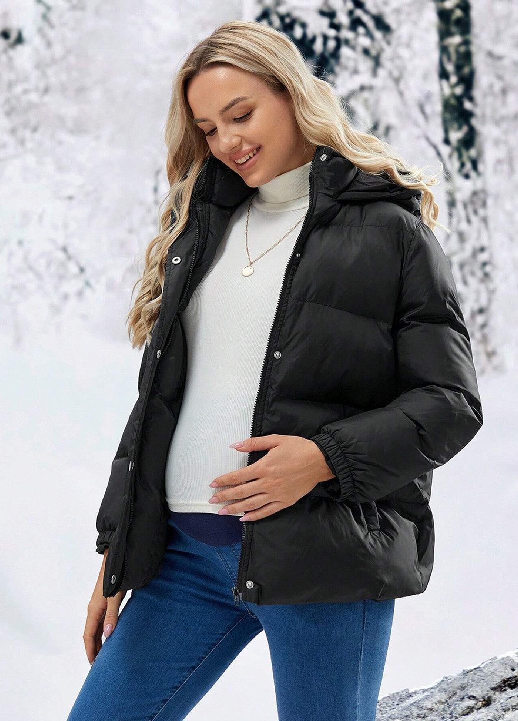 Чорна демісезонна куртка SHEIN