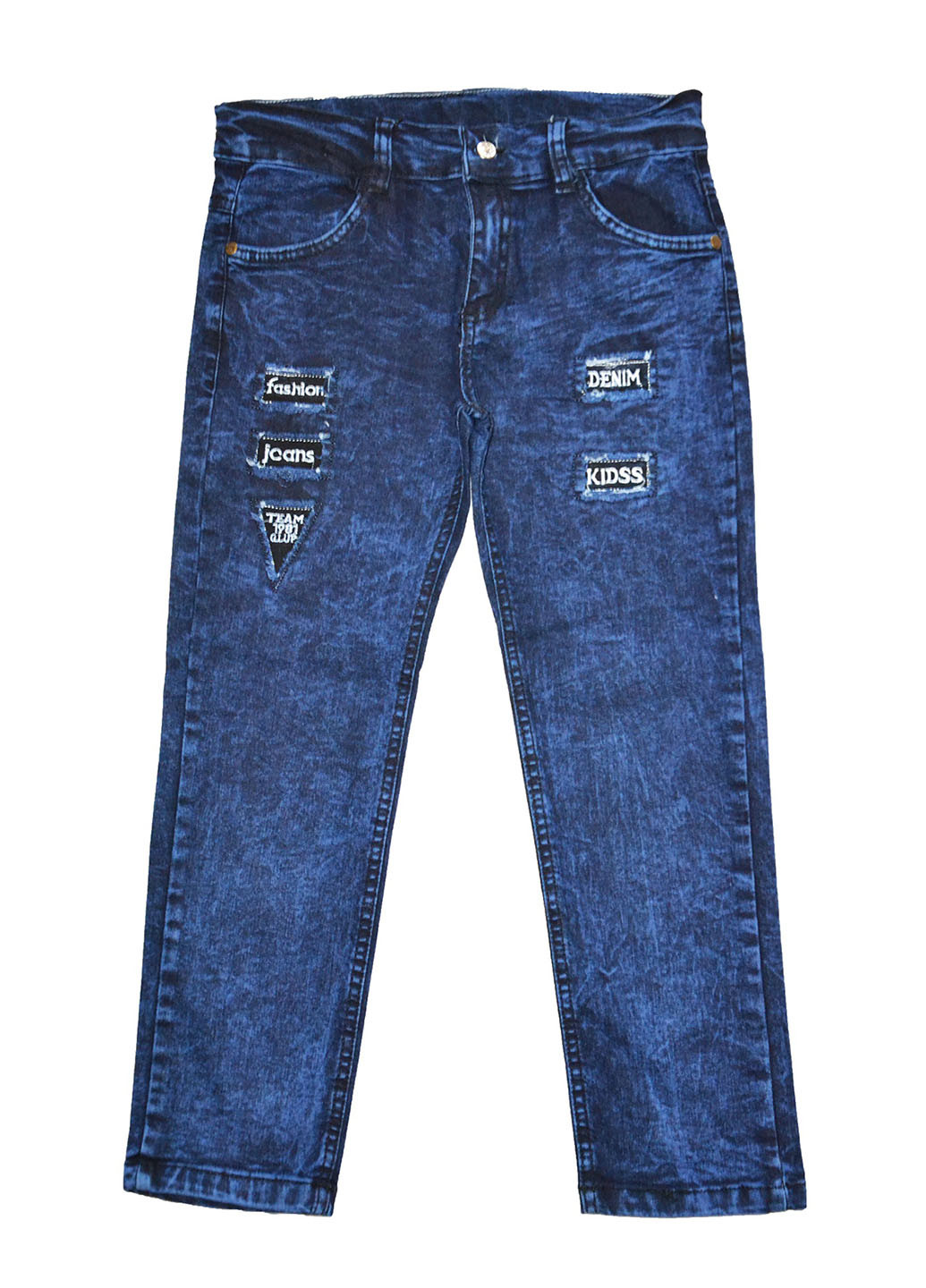 Синие демисезонные прямые джинсы Payes
