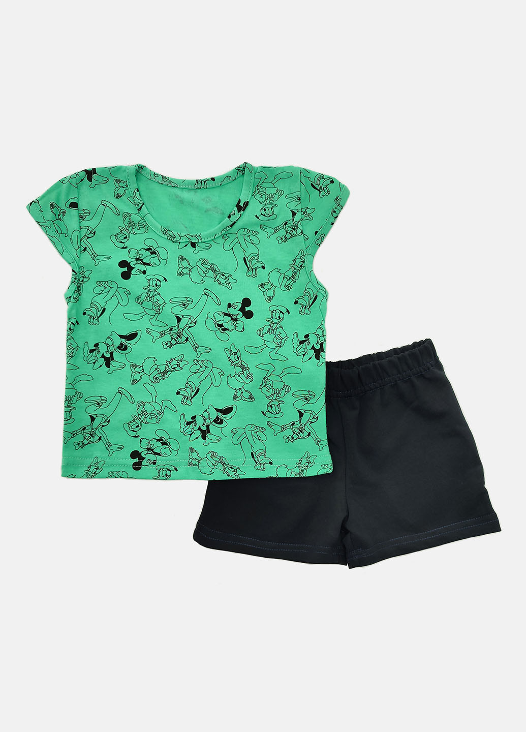 Зеленый летний комплект (футболка, шорты) Ивтекс