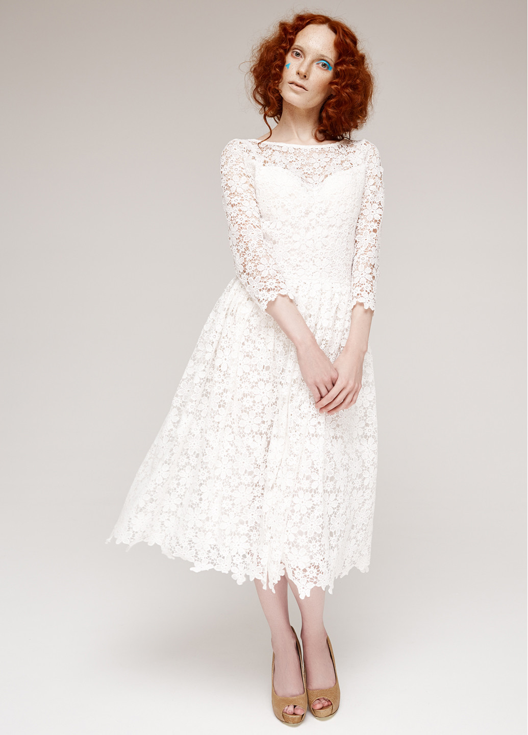 Белое кэжуал платье ROUSSIN by Sofia Rousinovich однотонное