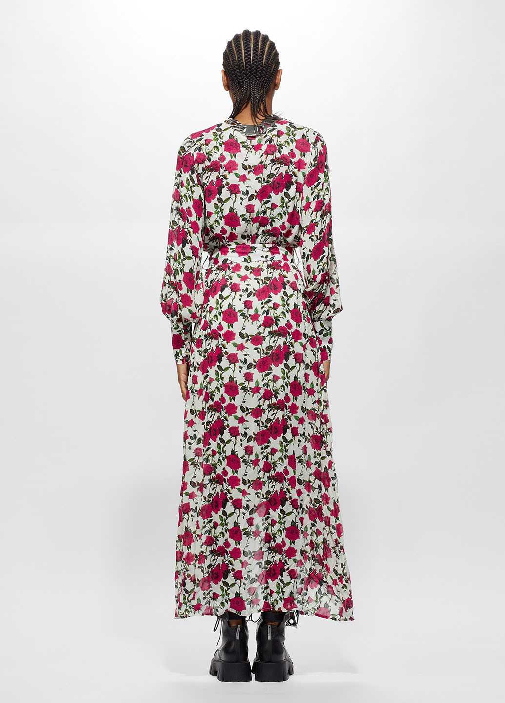 Красное вечернее платье на запах YPS розы