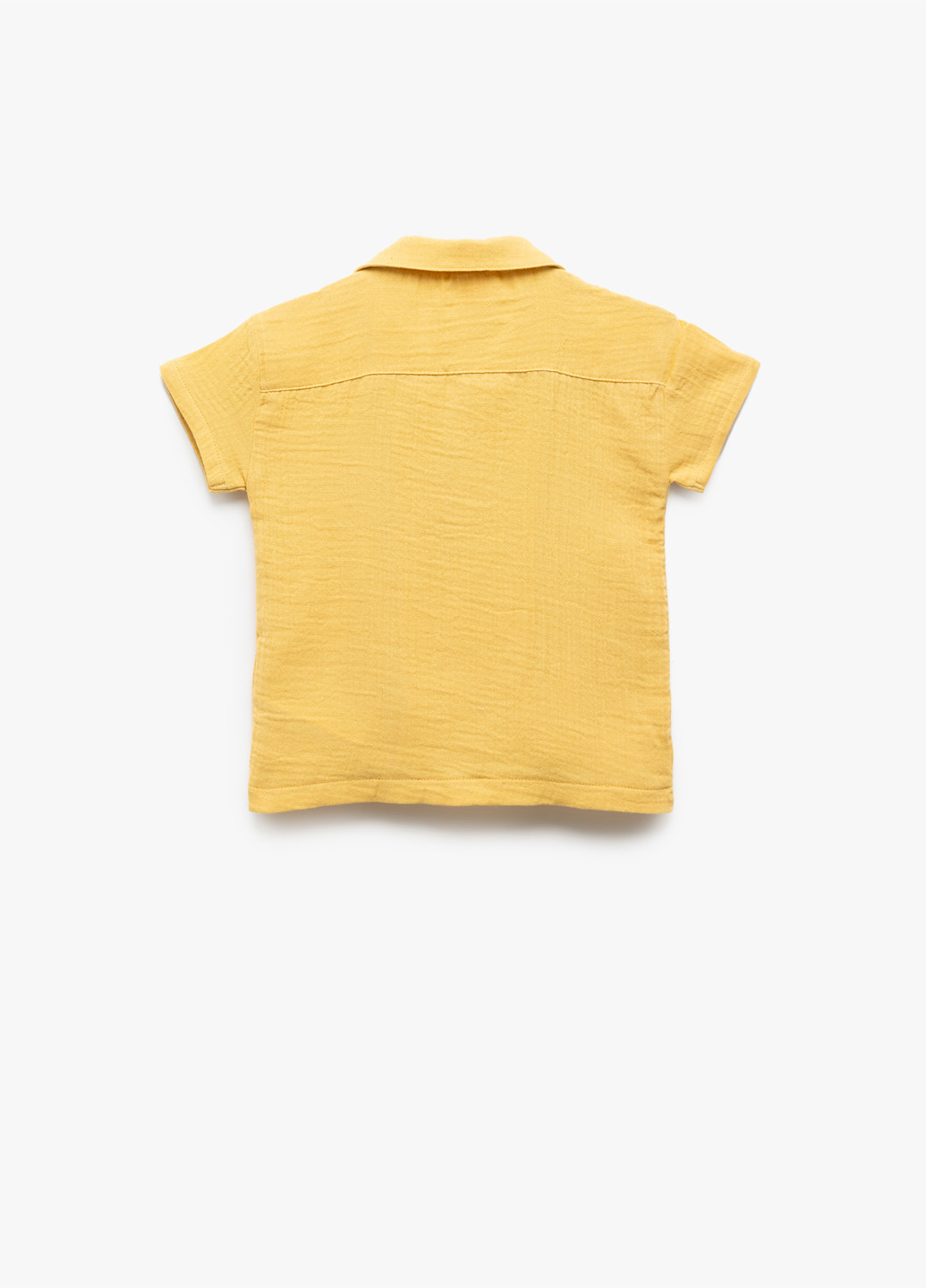 Желтая кэжуал рубашка однотонная KOTON