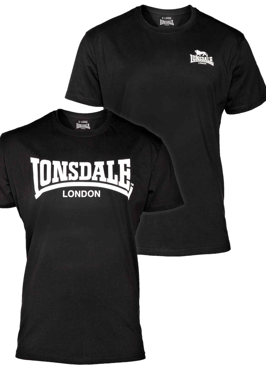 Черная футболка 2 шт. Lonsdale PIDDINGHOE