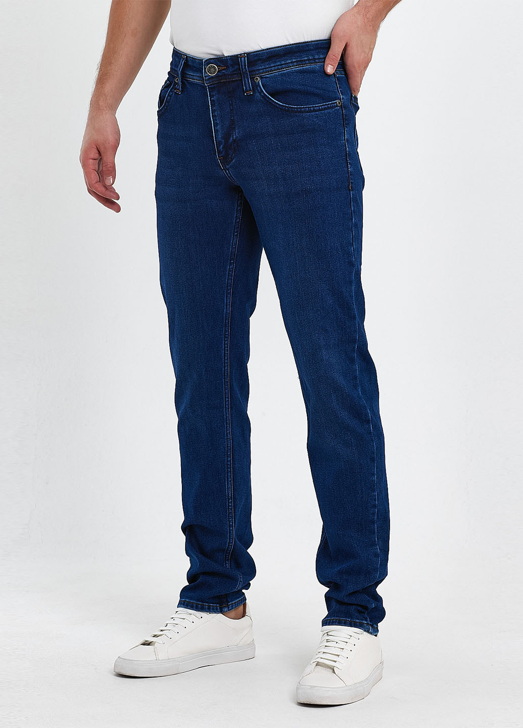 Синие демисезонные зауженные джинсы Trend Collection