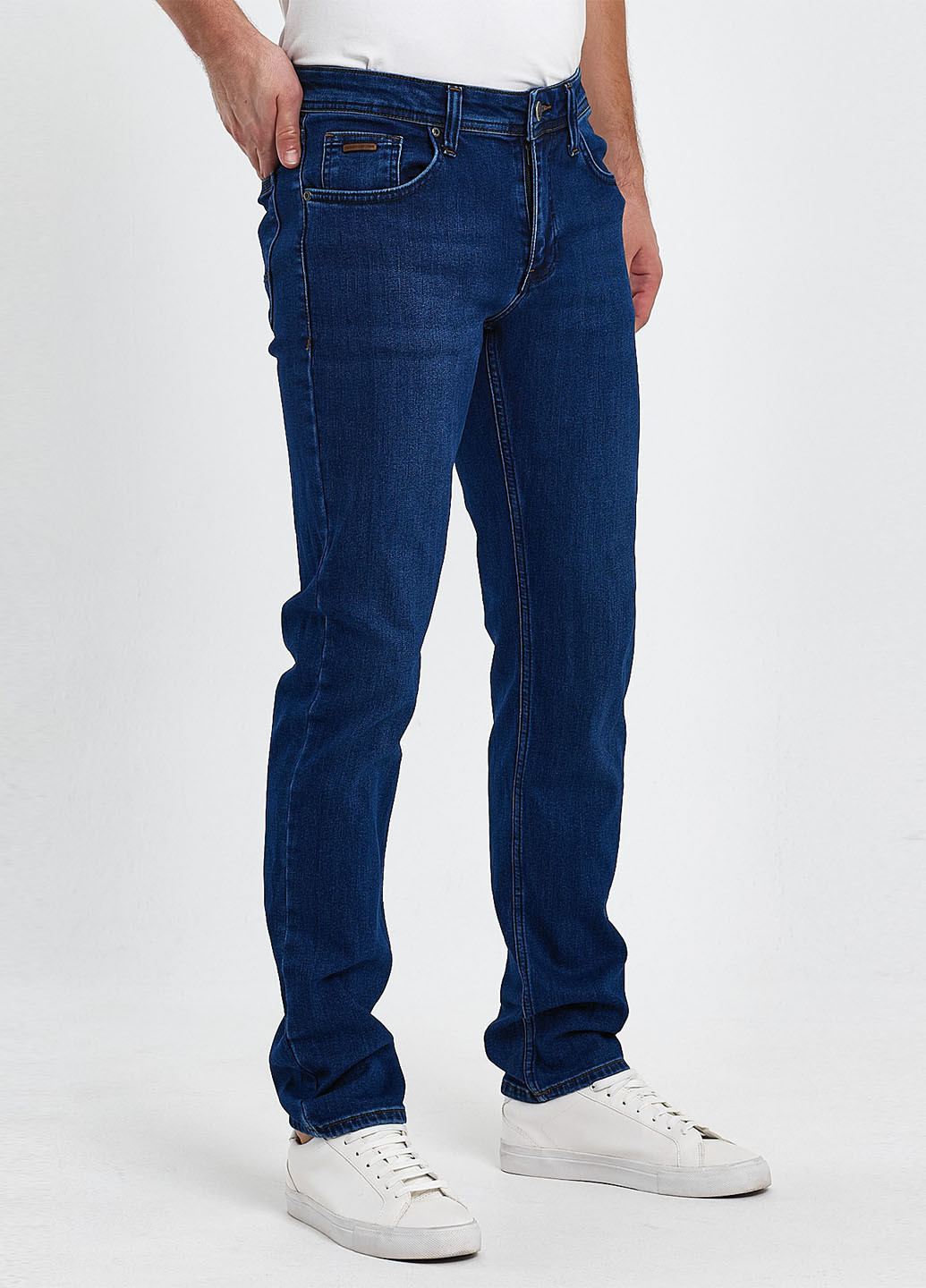 Синие демисезонные зауженные джинсы Trend Collection