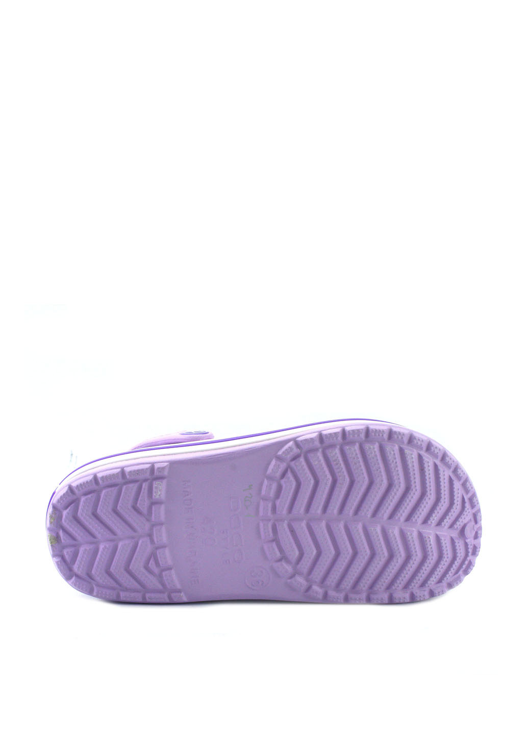Фиолетовые сабо No Brand без каблука с перфорацией