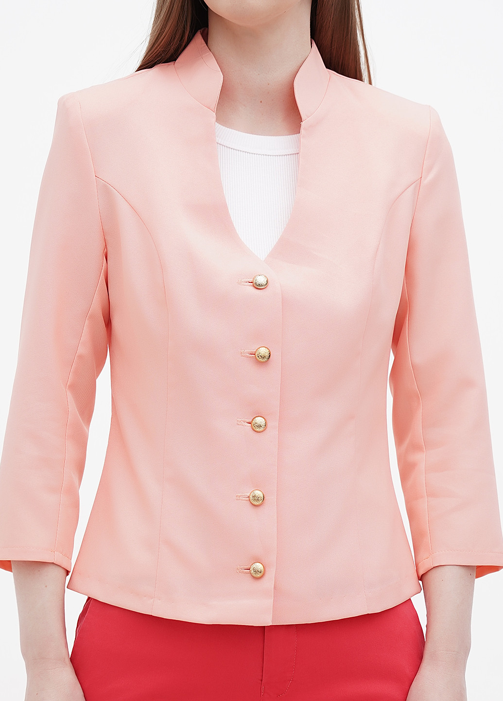 Светло-розовый женский жакет Maurini однотонный - демисезонный