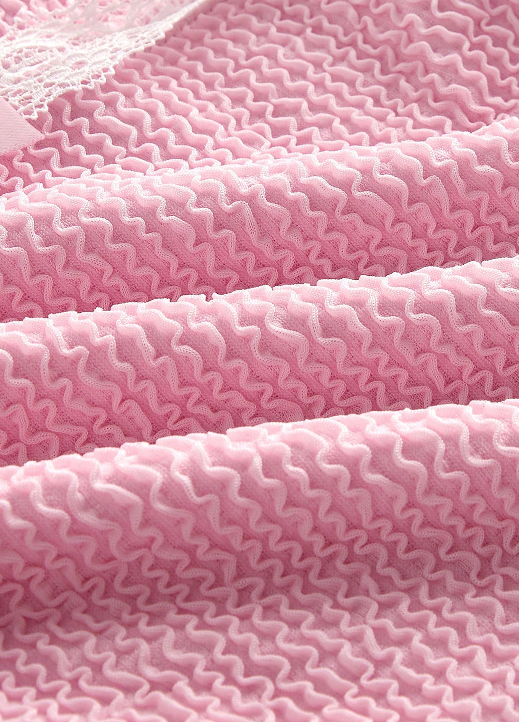 Светло-розовый летний купальник слитный SHEIN