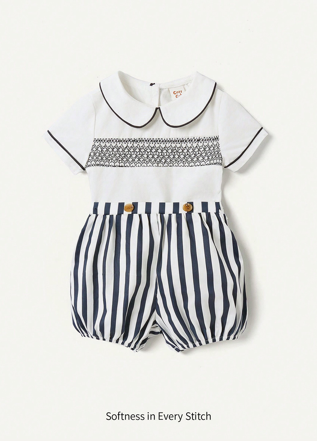 Комбинированный демисезонный костюм (рубашка, шорты) SHEIN