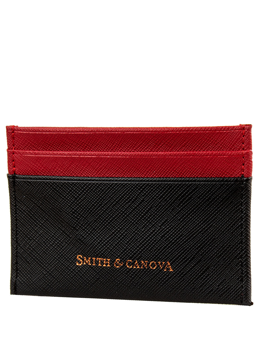 Мужской кожаный картхолдер (FUL26827-black-red) 10х7х0,3 см Smith&Canova (253174929)