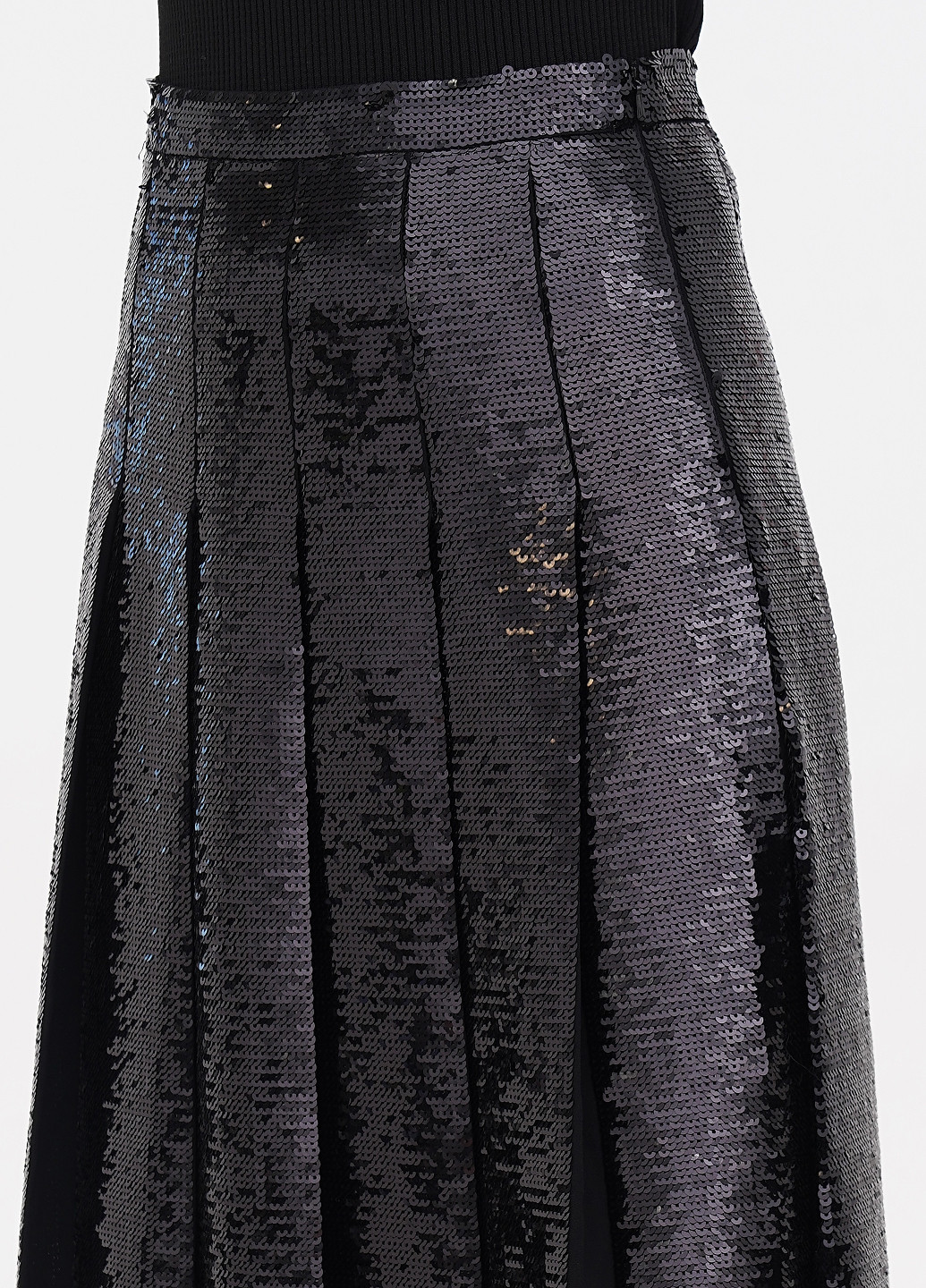 Черная коктейльный однотонная юбка Michael Kors клешированная