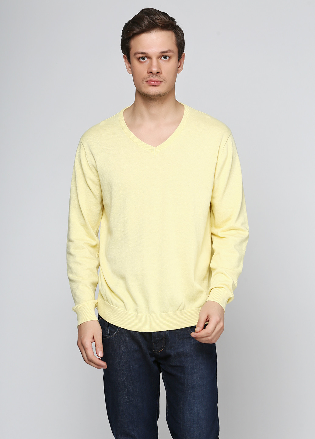 Желтый демисезонный пуловер пуловер Pierre Cardin