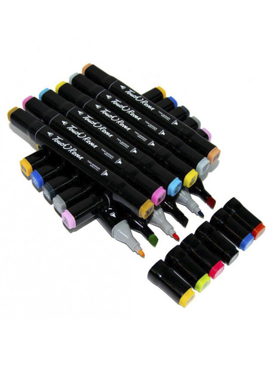 Набор двусторонних скетч маркеров Touchnew Brush 60 шт маркеры для рисования Good Idea однотонное чёрное