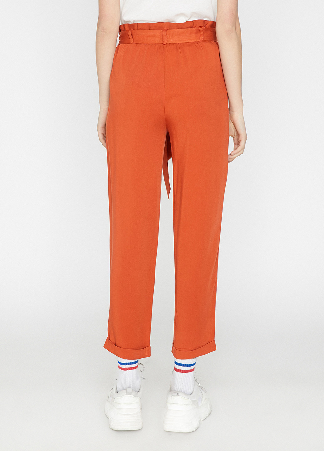 Оранжевые кэжуал летние зауженные брюки KOTON