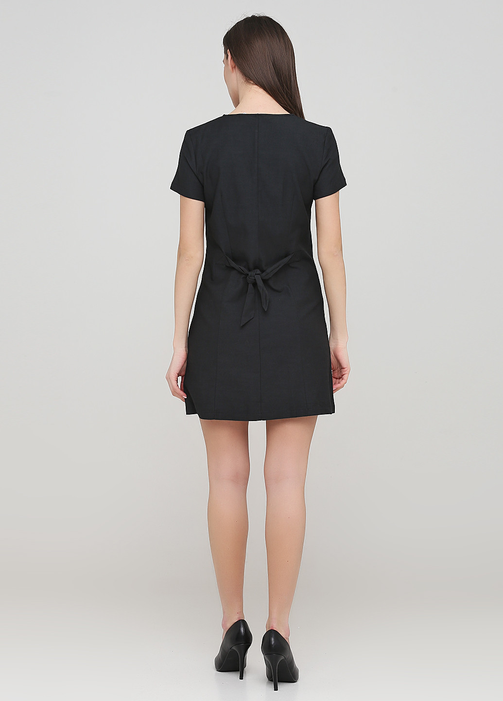 Черное кэжуал платье рубашка Care Label однотонное