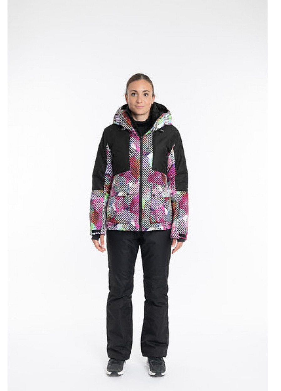 Куртка лыжная женская Aqua черный с розовым (B2418-black) Just Play (255452221)