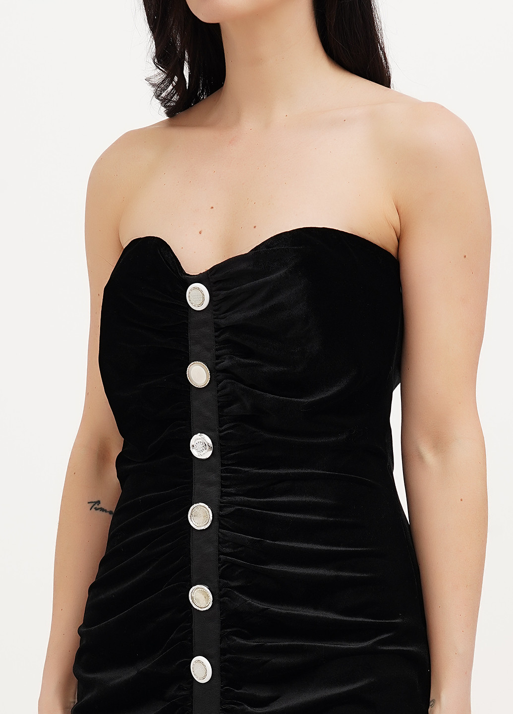 Черное коктейльное платье футляр Babylon однотонное