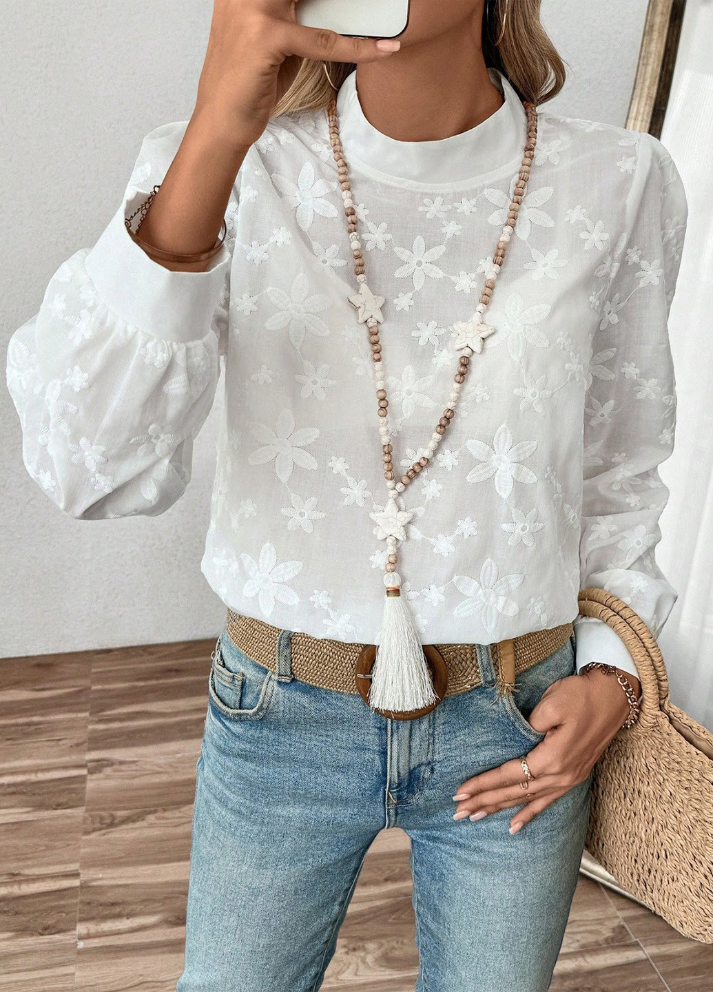 Белая блуза SHEIN