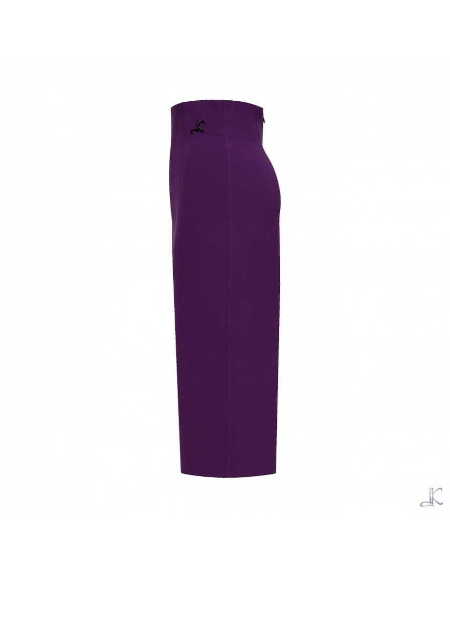 Фиолетовая офисная однотонная юбка LKcostume карандаш