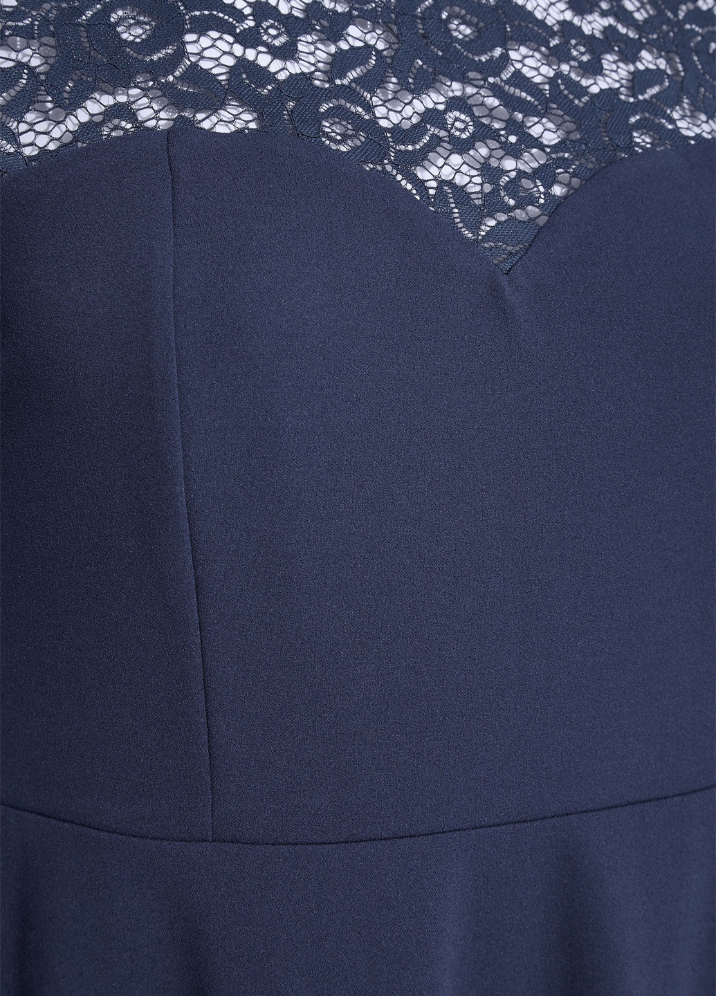 Темно-синя коктейльна сукня з спідницею-сонце SHEIN однотонна