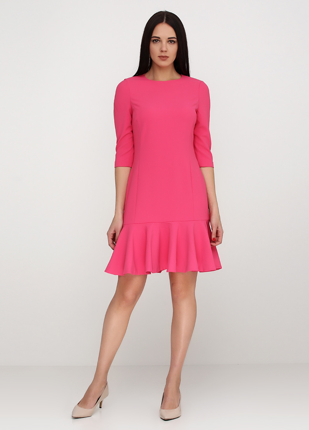 Розовое кэжуал платье Ralph Lauren однотонное