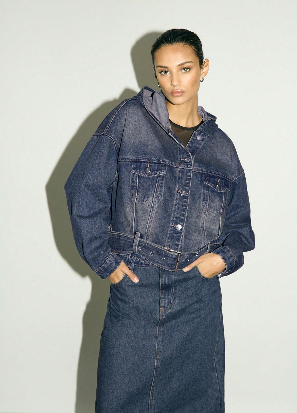 Синяя демисезонная куртка SHEIN