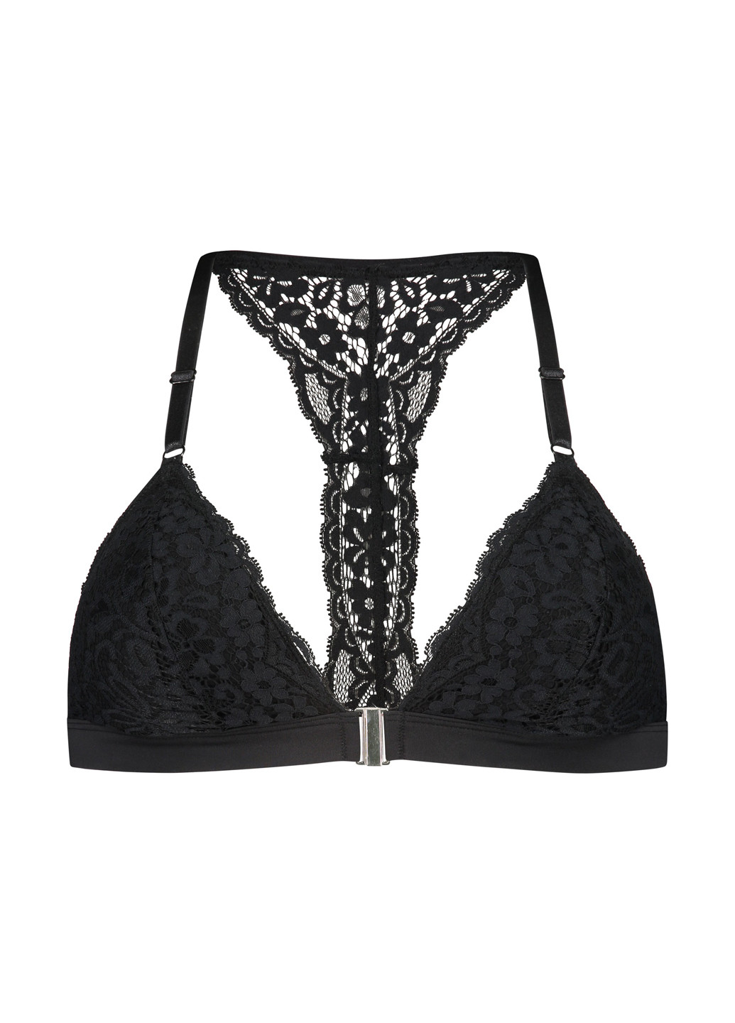 Чёрный бралетт бюстгальтер Hunkemoller без косточек полиамид