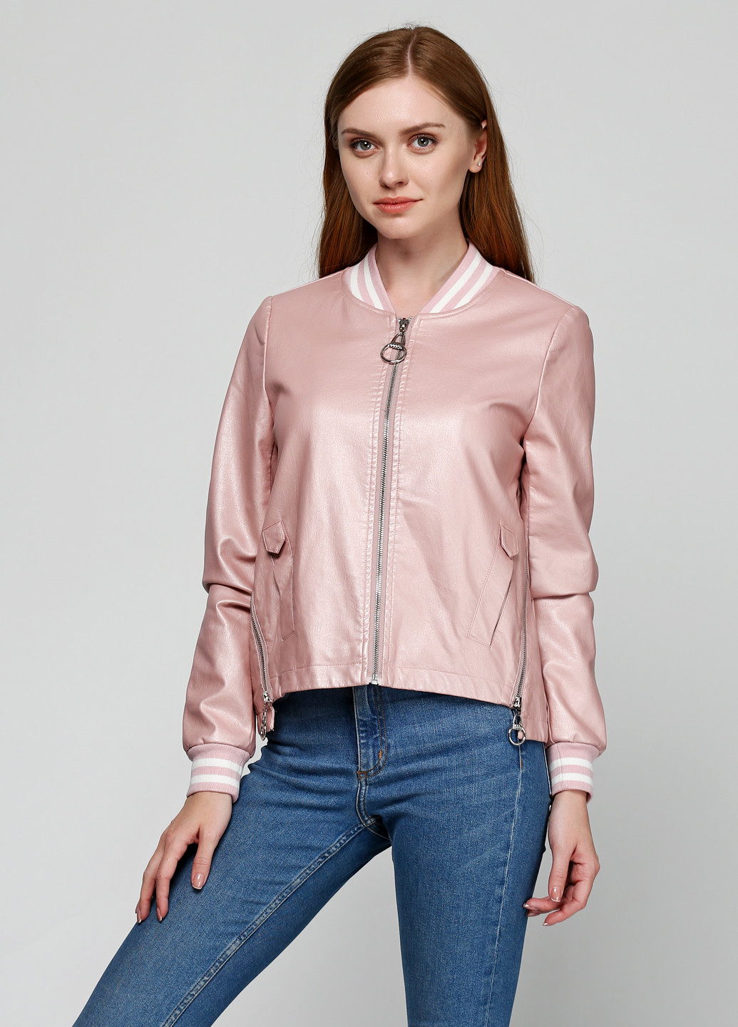 Светло-розовая демисезонная куртка Zilanliya