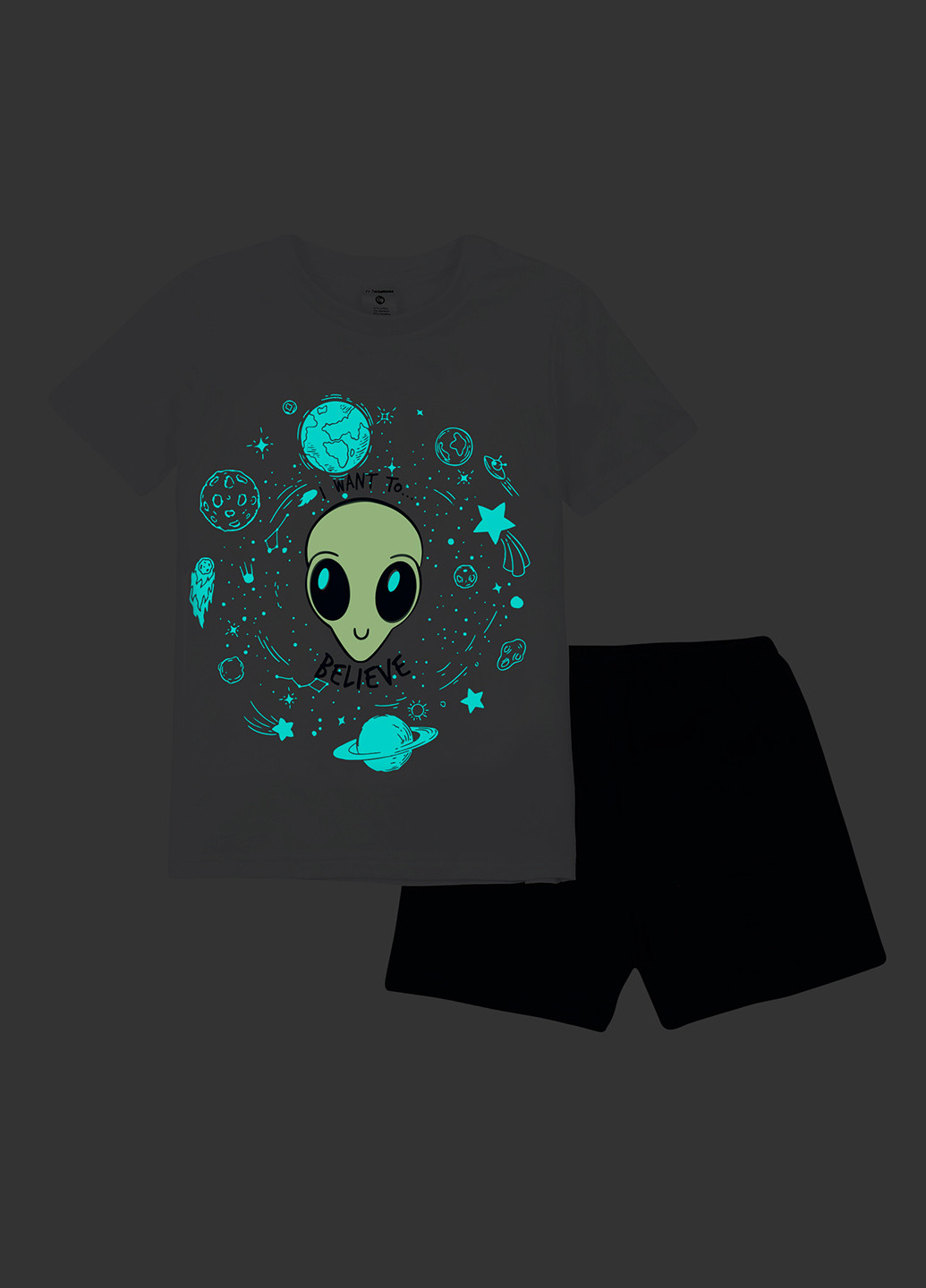 Комбинированная всесезон пижама (футболка, шорты) футболка + шорты Garnamama