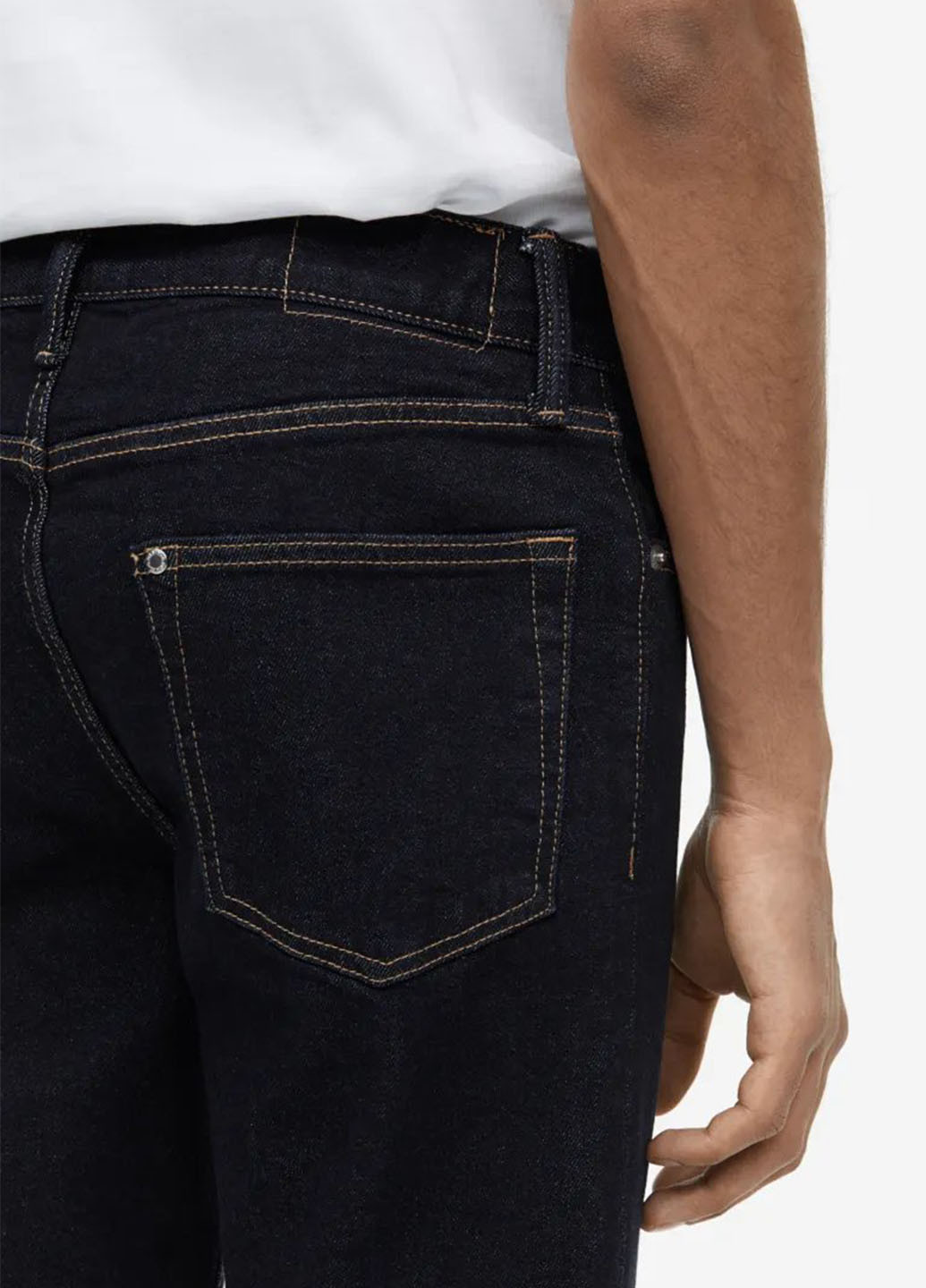Темно-синие демисезонные слим джинсы H&M