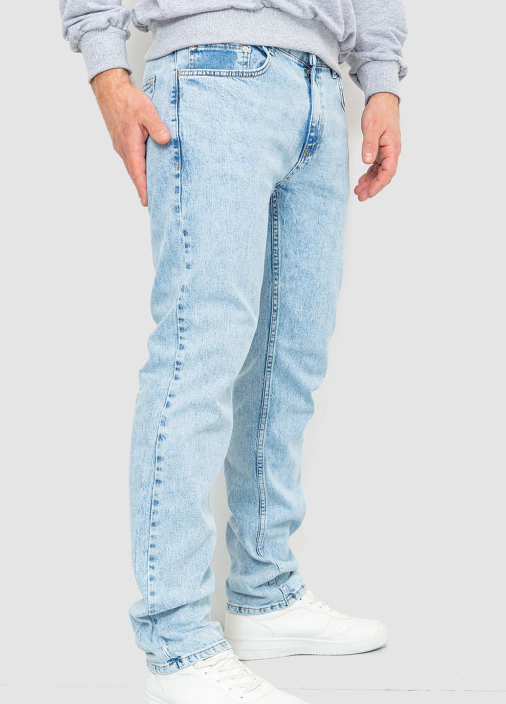 Темно-голубые демисезонные зауженные джинсы Ager