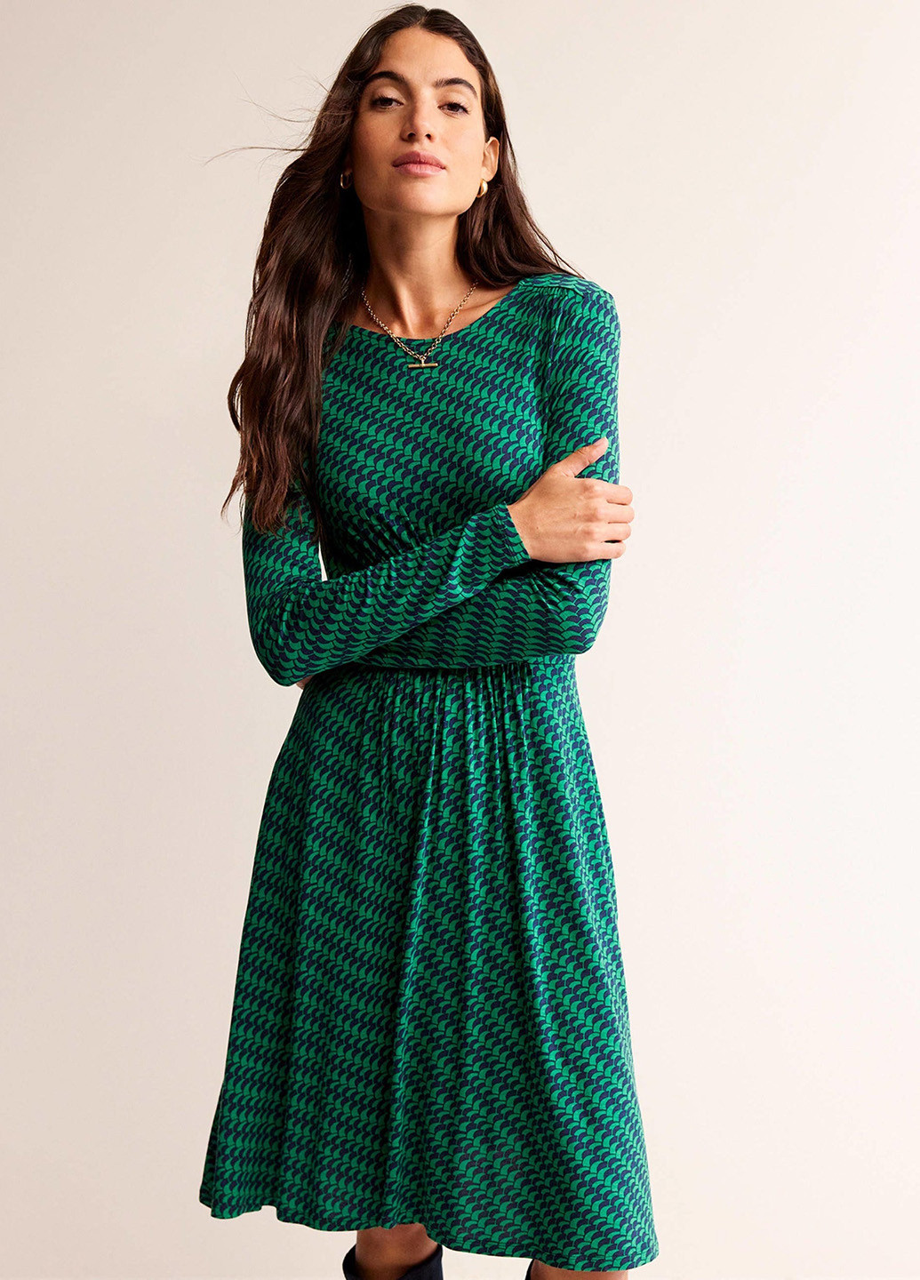 Зелена кежуал сукня Boden з геометричним візерунком