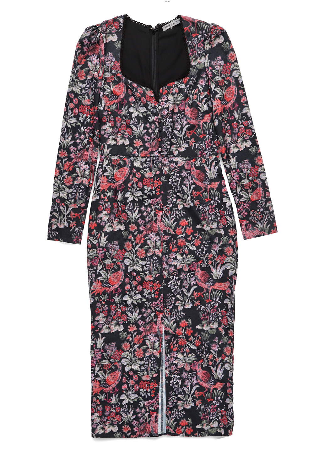 Черное кэжуал платье футляр hope & ivy с цветочным принтом