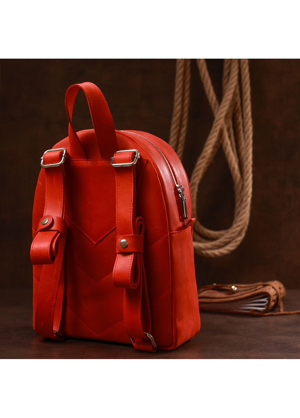 Жіночий шкіряний рюкзак 21х28х9 см Shvigel (253491452)