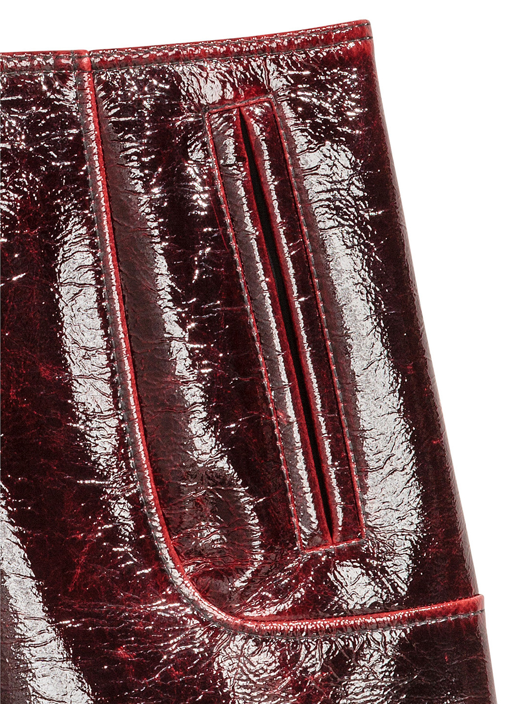 Темно-красная кэжуал юбка H&M Studio мини