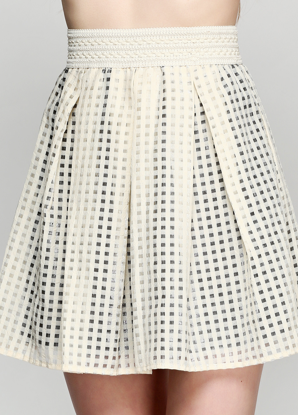 Светло-бежевая кэжуал однотонная юбка Dina be by Francesca's мини