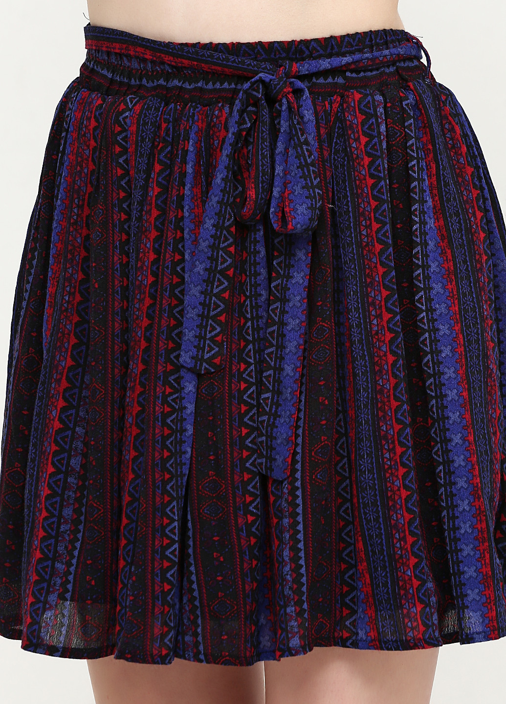 Черная кэжуал с орнаментом юбка Alya мини